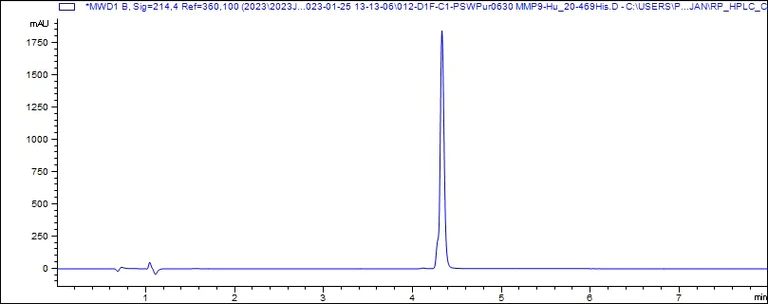 HPLC - Recombinant Human MMP9 Protein (His tag) (AB310787)