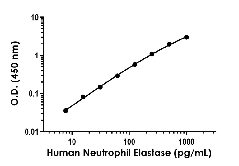 Sandwich ELISA - Recombinant Human Neutrophil Elastase Protein Standard (His tag) (AB316383)