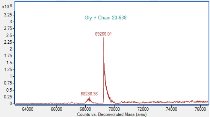 Mass Spectrometry - Recombinant Human Plasma Kallikrein 1B Protein (Active) (AB307350)