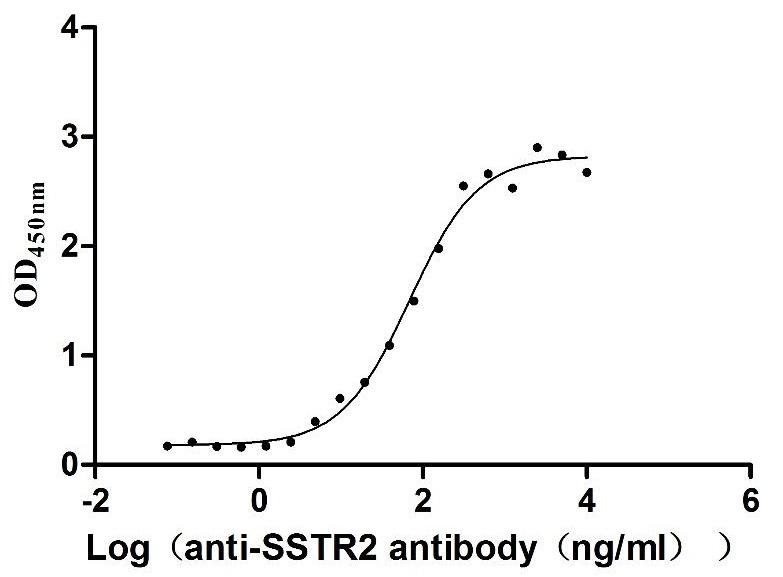 Functional Studies - Recombinant human Somatostatin Receptor 2 protein - Active (His tag) (AB314535), expandable thumbnail