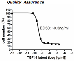 Functional Studies - Recombinant human TGF beta 1 (mutated C33S) protein (Tagged) (AB271759), expandable thumbnail