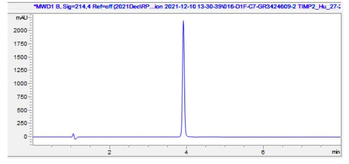 HPLC - Recombinant Human TIMP2 protein (AB287940)