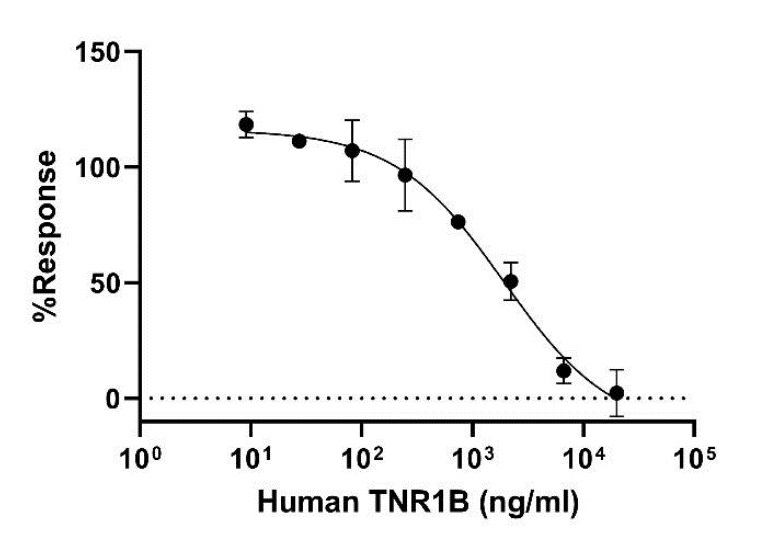 Biological Activity - Recombinant Human TNF Receptor II Protein (Active) (AB290100), expandable thumbnail