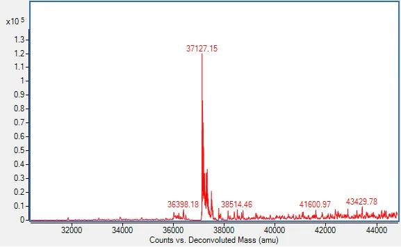 Mass Spectrometry - Recombinant Human TPOR/MPL protein (AB310804)