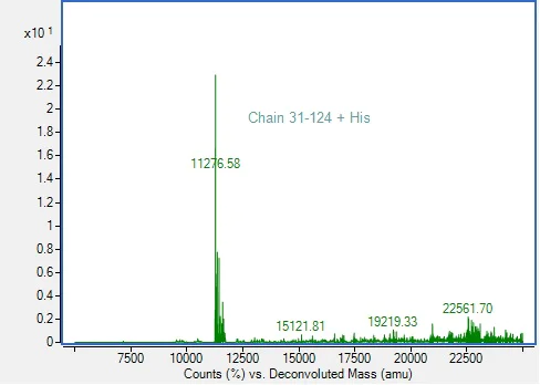 Mass Spectrometry - Recombinant Human WFDC2 Protein (His tag) (E.Coli) (AB313367)