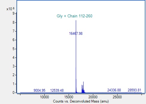 Mass Spectrometry - Recombinant Mouse CD40L/TRAP Protein (AB315080)