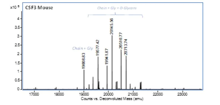 Mass Spectrometry - Recombinant mouse CSF3 protein (Active) (AB287913)
