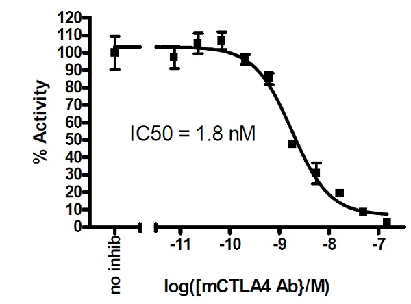 Functional Studies - Recombinant mouse CTLA4 protein (Active) (Biotin) (Fc tag C-Terminus + Avi tag C-Terminus) (AB271481)