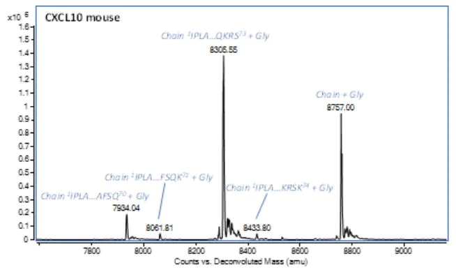 Mass Spectrometry - Recombinant Mouse CXCL10 Protein (Active) (AB283918)