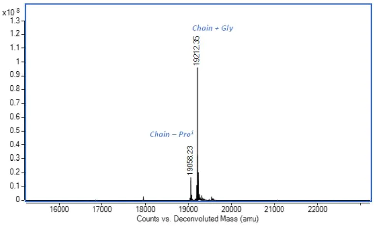 Mass Spectrometry - Recombinant mouse IL-11 protein (Active) (AB281802)