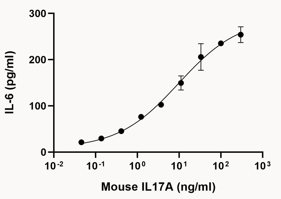 Functional Studies - Recombinant mouse IL-17A protein (Active) (AB281805)
