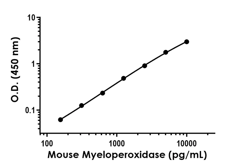 Sandwich ELISA - Recombinant Mouse Myeloperoxidase Protein Standard (His tag) (AB316394)