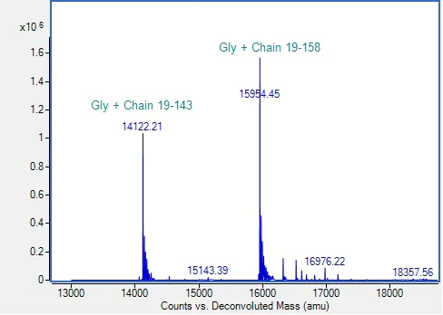 Mass Spectrometry - Recombinant Mouse PLGF Protein (AB313694)