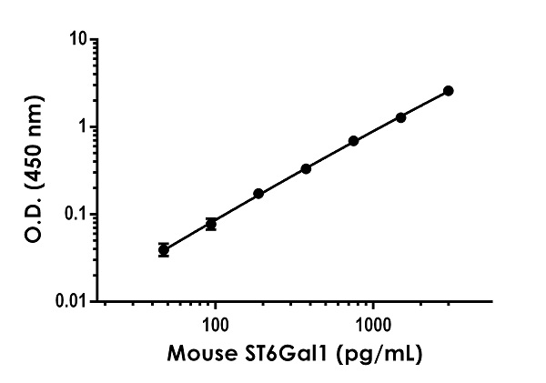 Sandwich ELISA - Recombinant Mouse ST6Gal1 Protein Standard (His tag) (AB316715), expandable thumbnail