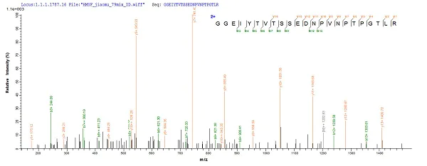 Mass Spectrometry - Recombinant Pectate lyase 1 protein (Tagged) (AB239542)
