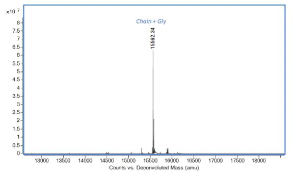 Mass Spectrometry - Recombinant rat Interferon gamma protein (Active) (AB280340)
