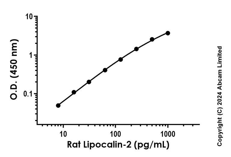 Sandwich ELISA - Recombinant Rat Lipocalin-2 Protein Standard (His tag) (AB316651)