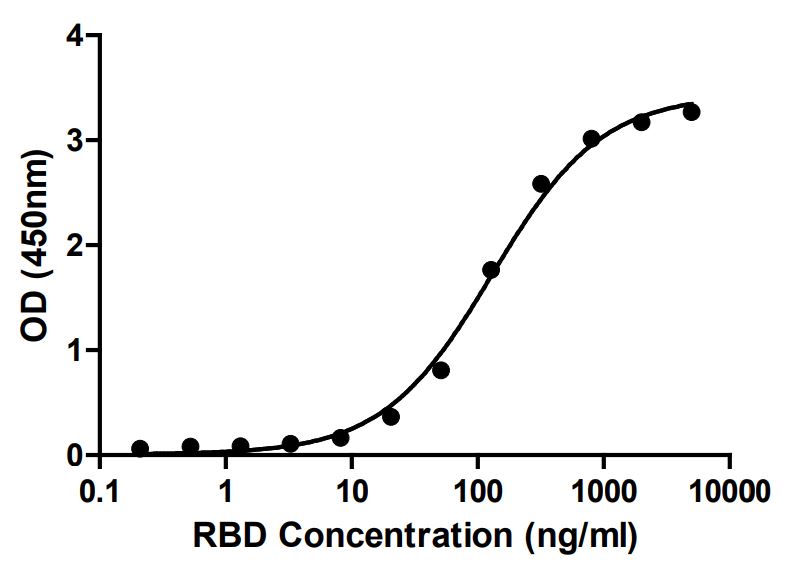 Recombinant SARS-CoV-2 Spike Glycoprotein RBD (mutated S477N) (Active)
