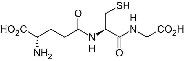 Chemical Structure - Reduced Glutathione (GSH), Endogenous antioxidant (AB142044)