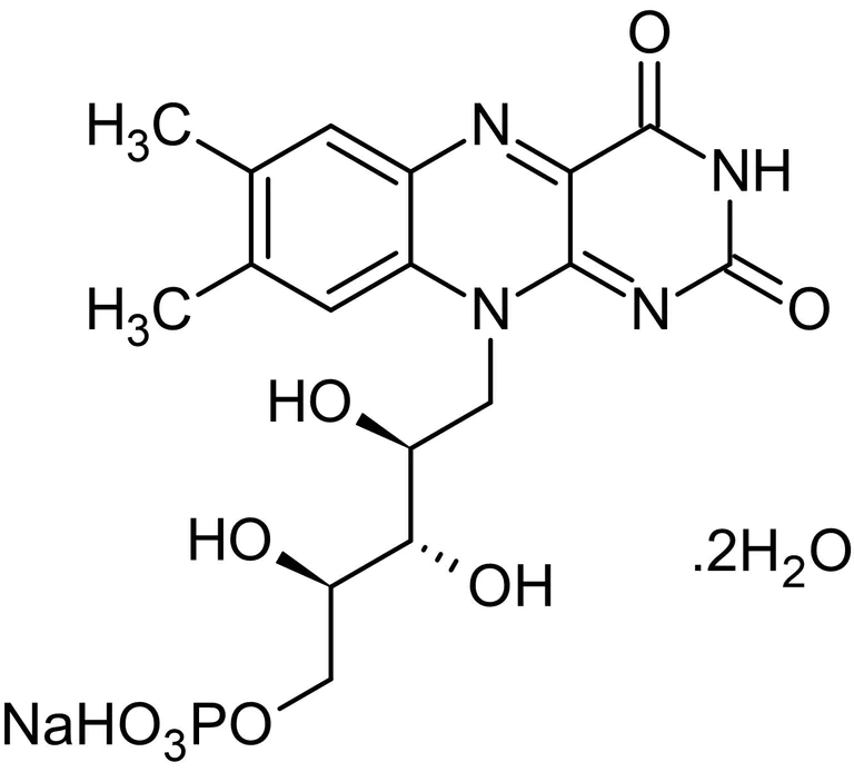 Chemical Structure - Riboflavin-5-phosphate sodium salt dihydrate, Enzyme cofactor (AB146349)