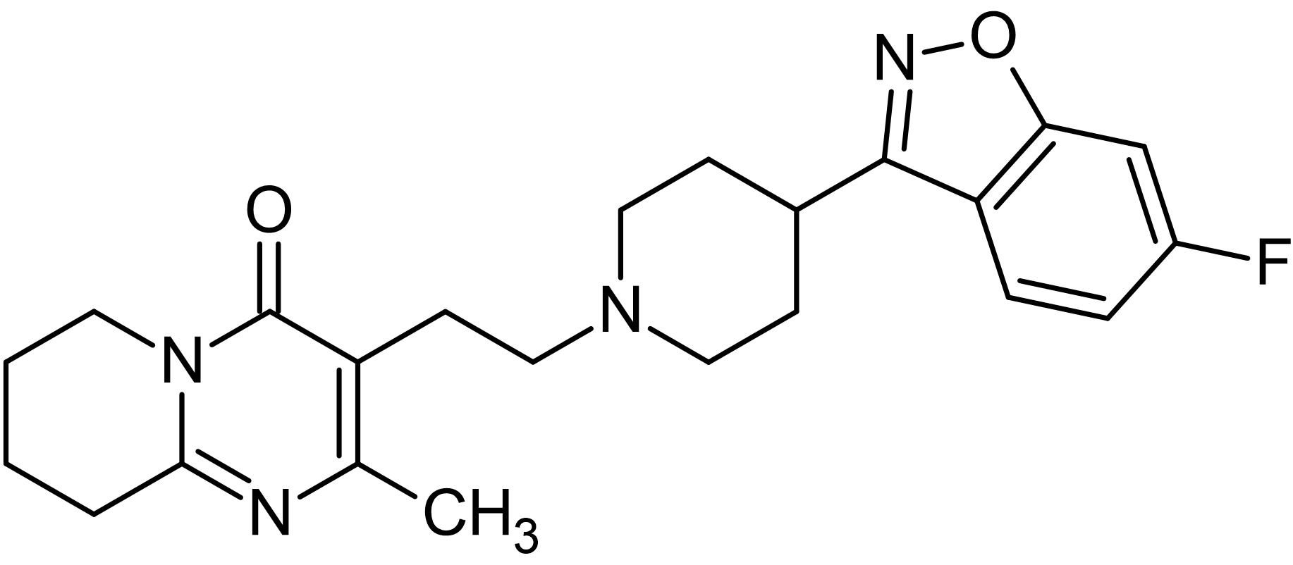 Chemical Structure - Risperidone, 5-HT2A / D2 antagonist (AB120393)