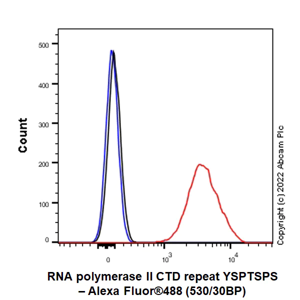 Flow Cytometry (Intracellular) - Anti-RNA polymerase II CTD repeat YSPTSPS antibody [EPR24494-59] - ChIP Grade - BSA and Azide free (AB300576)