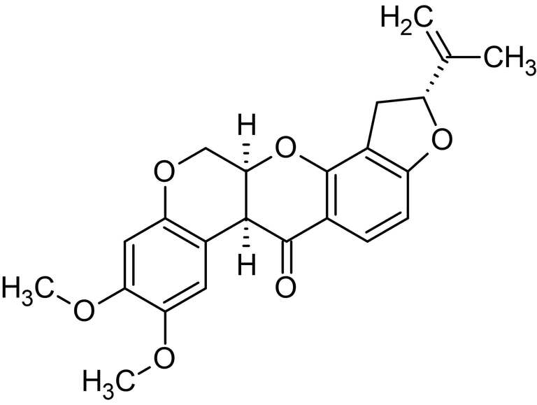 Chemical Structure - Rotenone, mitochondrial electron transport chain inhibitor (AB143145)