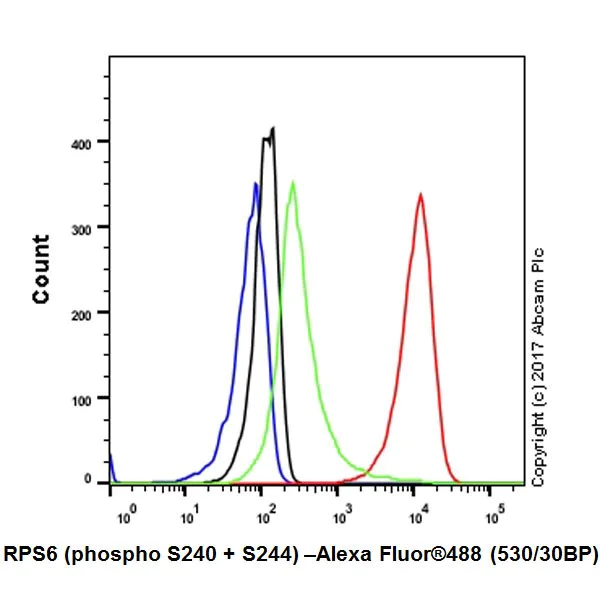 Flow Cytometry (Intracellular) - Anti-RPS6 (phospho S240 + S244) antibody [EPR20770] (AB215214)