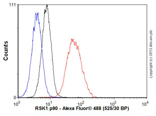 Flow Cytometry (Intracellular) - Anti-RSK1 p90 antibody [E4] - BSA and Azide free (AB239805)