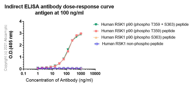ELISA - Anti-RSK1 p90 (phospho T359) antibody [E238] (AB32413)