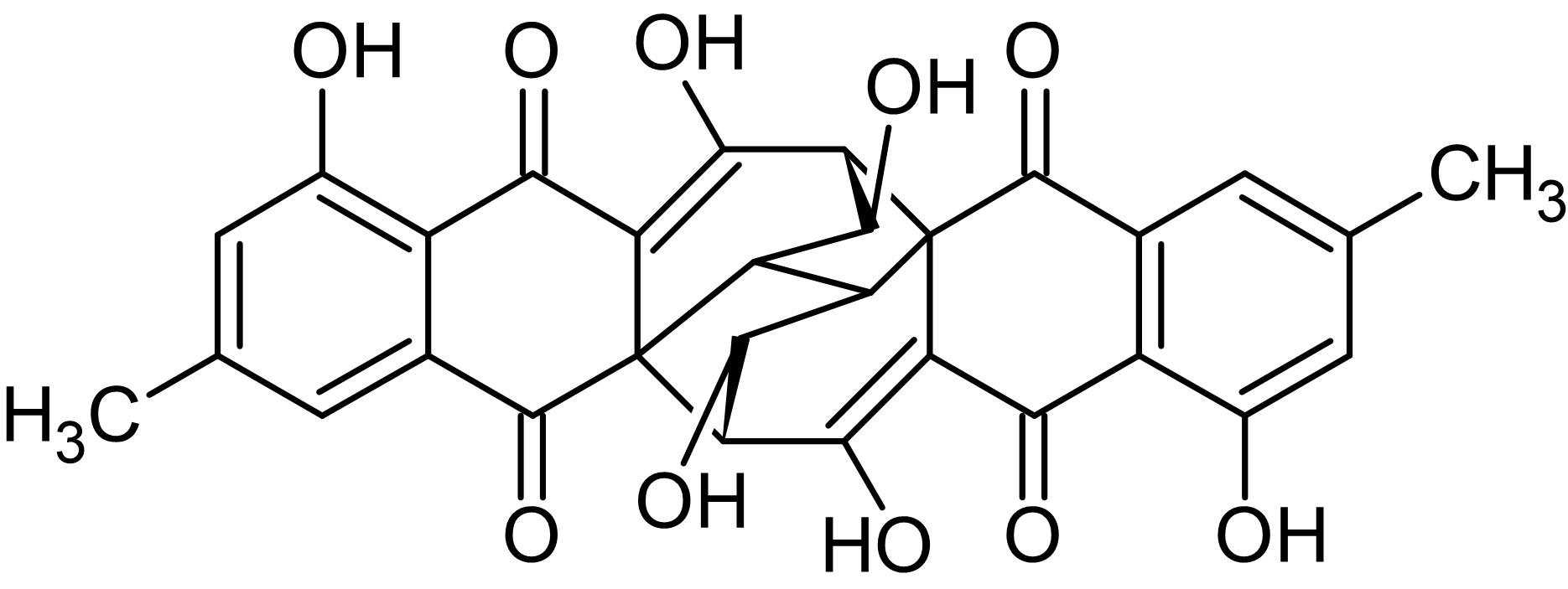Chemical Structure - Rugulosin ((+)-Rugulosin), RNA polymerase inhibitor (AB144351), expandable thumbnail