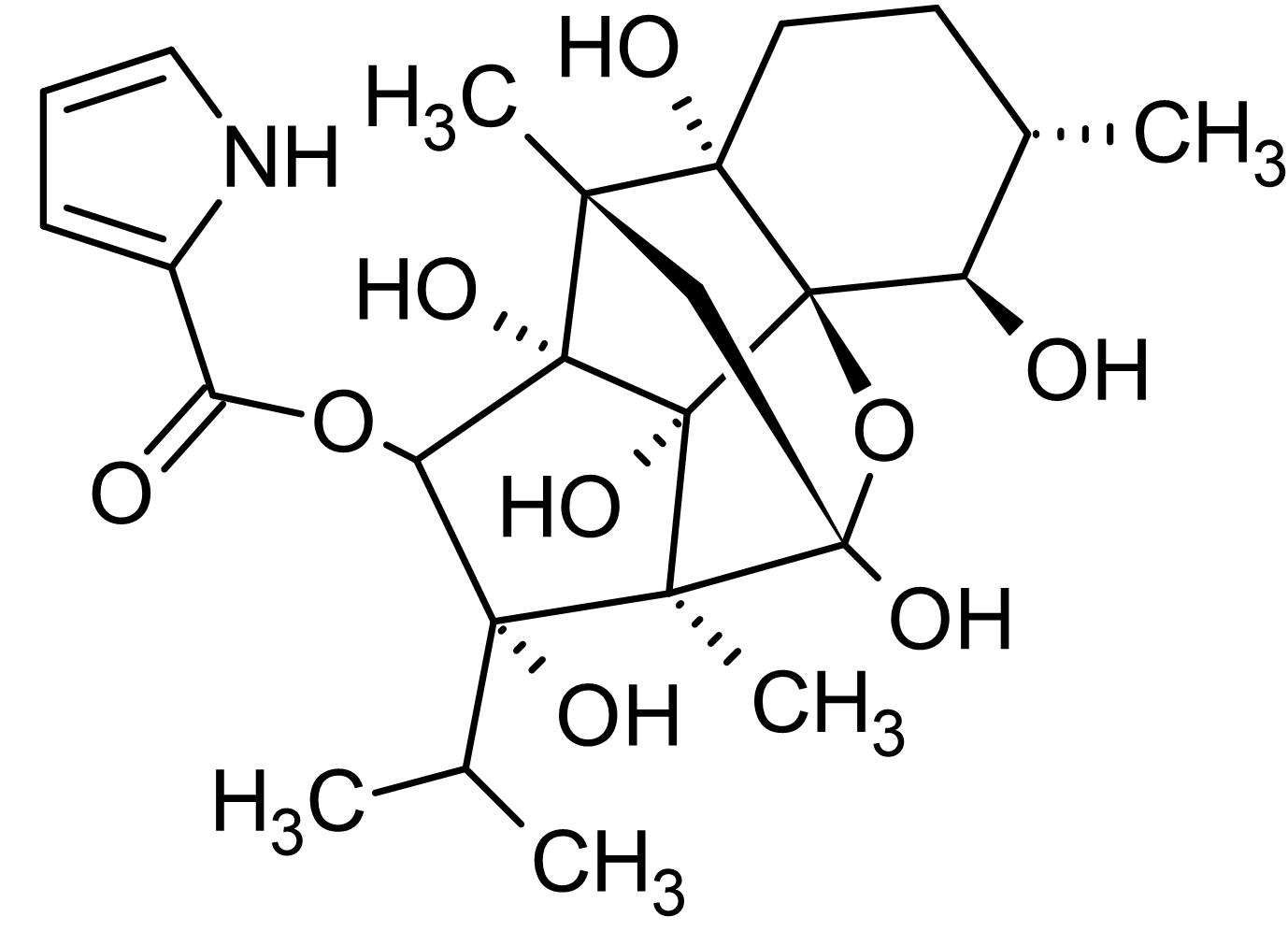 Chemical Structure - Ryanodine, Ca2+ release modulator (AB120083), expandable thumbnail
