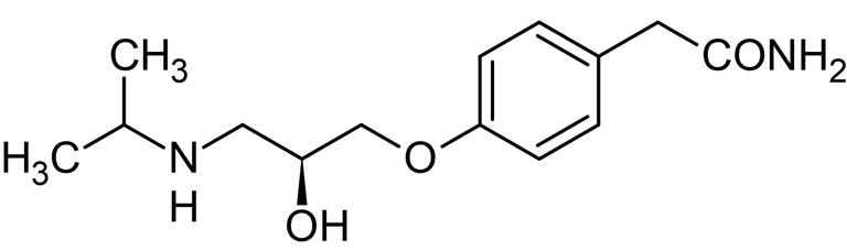 Chemical Structure - (S)-(-)-Atenolol, beta1 adrenoceptor antagonist (AB120856)