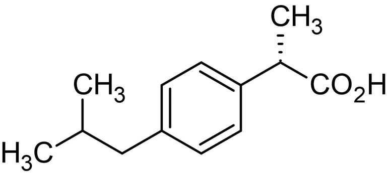 Chemical Structure - (S)-(+)-Ibuprofen, Non-selective COX inhibitor (AB141015)