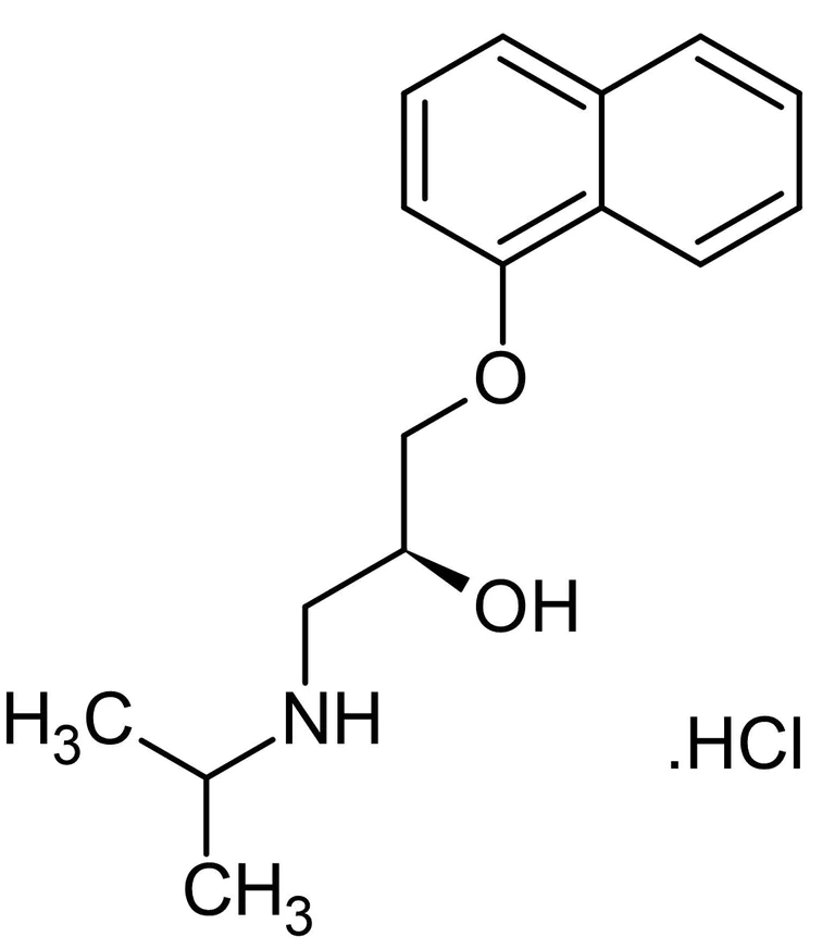 Chemical Structure - (S)-Propranolol hydrochloride, beta adrenoceptor antagonist (AB141133)
