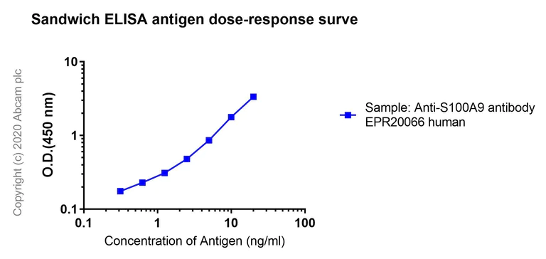 Sandwich ELISA - Anti-S100A9 antibody [EPR20066-233] (AB222589)