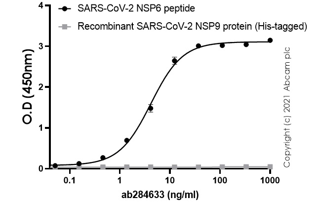 Indirect ELISA - Anti-SARS-CoV-2 nsp6 antibody [EPR24845-90] (AB284633), expandable thumbnail