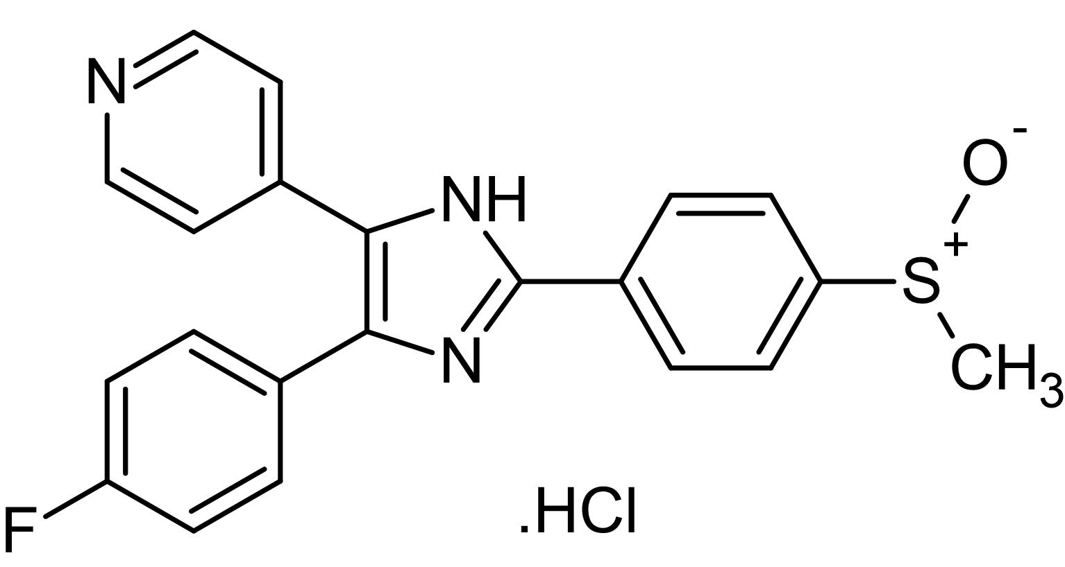 Chemical Structure - SB 203580 hydrochloride, p38 MAPK inhibitor (AB120235), expandable thumbnail