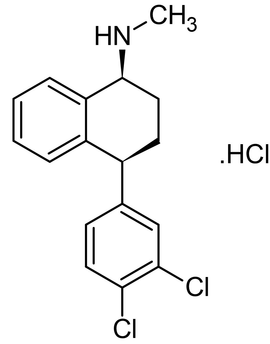 Chemical Structure - Sertraline hydrochloride, Serotonin reuptake inhibitor (AB141068), expandable thumbnail