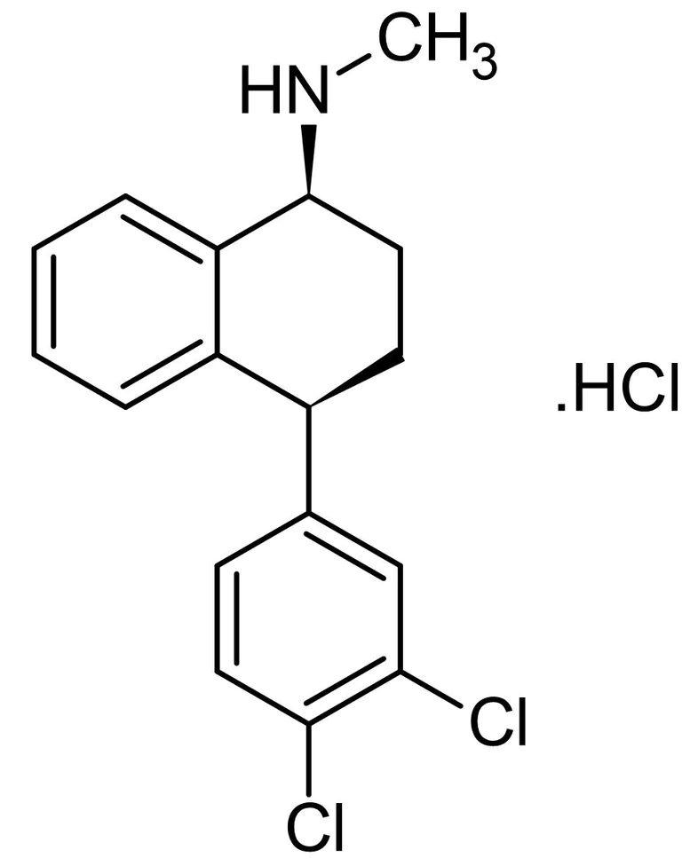 Chemical Structure - Sertraline hydrochloride, Serotonin reuptake inhibitor (AB141068)