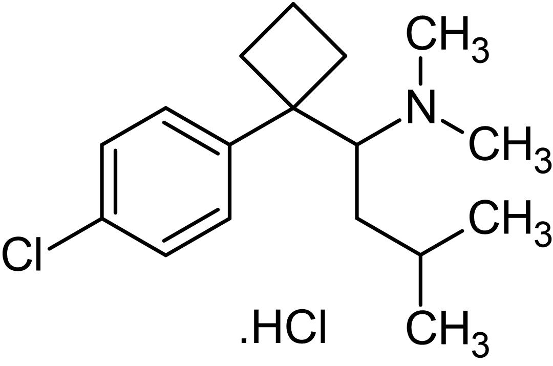 Chemical Structure - Sibutramine hydrochloride, Serotonin, Noradrenaline and Dopamine reuptake inhibitor (AB120529)