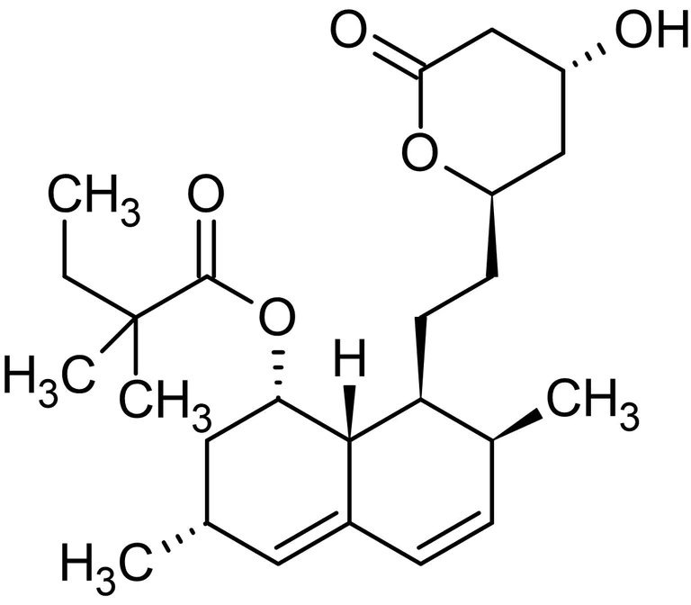 Chemical Structure - Simvastatin, HMG-CoA reductase inhibitor (AB120505)