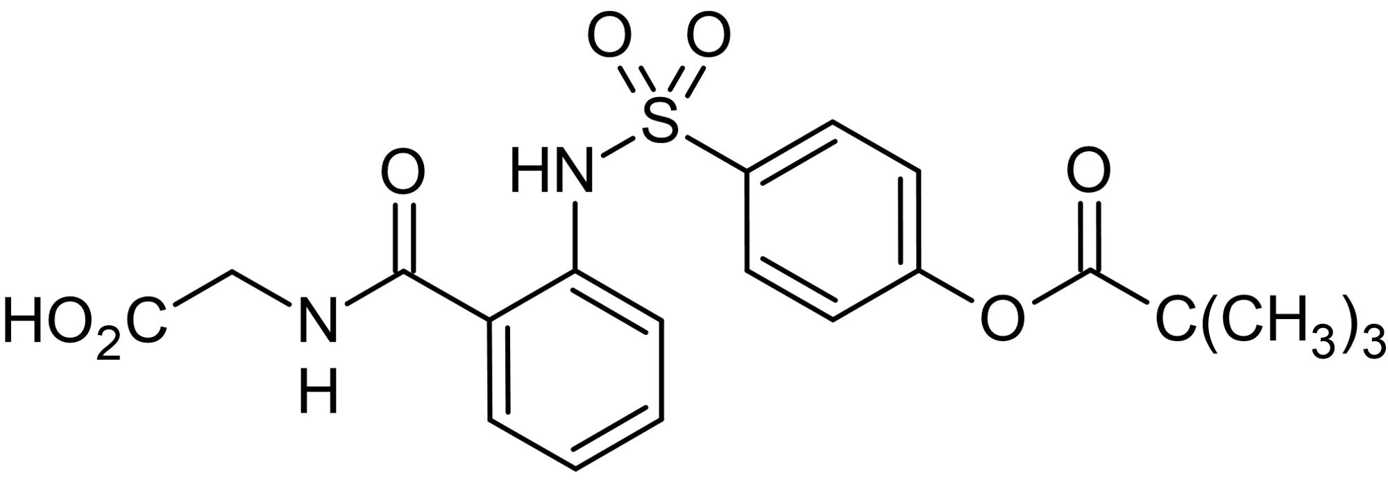 Chemical Structure - Sivelestat, neutrophil elastase inhibitor (AB146184)