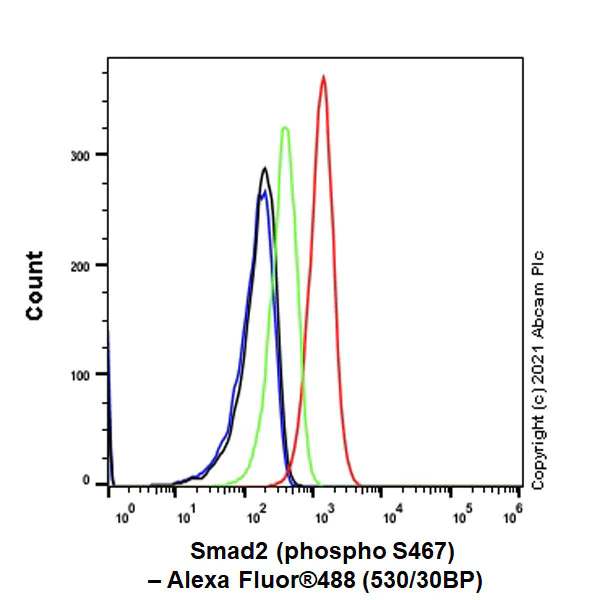 Flow Cytometry (Intracellular) - Anti-Smad2 (phospho S467) antibody [EPR23681-40] - BSA and Azide free (AB280897)