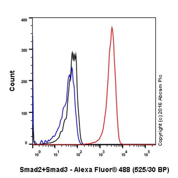 Flow Cytometry (Intracellular) - Anti-Smad2 + Smad3 antibody [EPR19557-4] - BSA and Azide free (AB232326)