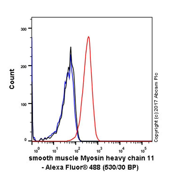 Flow Cytometry (Intracellular) - Anti-smooth muscle Myosin heavy chain 11 antibody [EPR5336(B)] (ab133567), expandable thumbnail