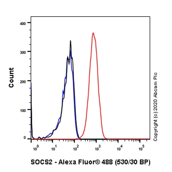 Flow Cytometry (Intracellular) - Anti-SOCS2 antibody [EPR2588(2)] - BSA and Azide free (AB247806)