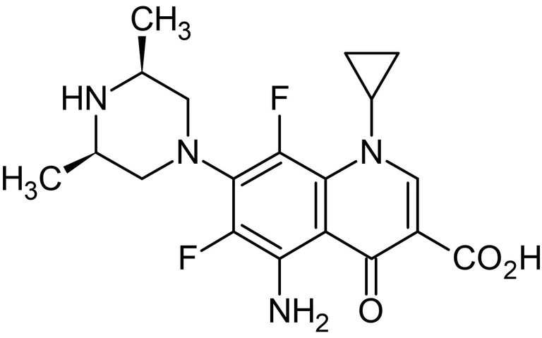 Chemical Structure - Sparfloxacin, Fluoroquniolone antibiotic agent (AB143453)