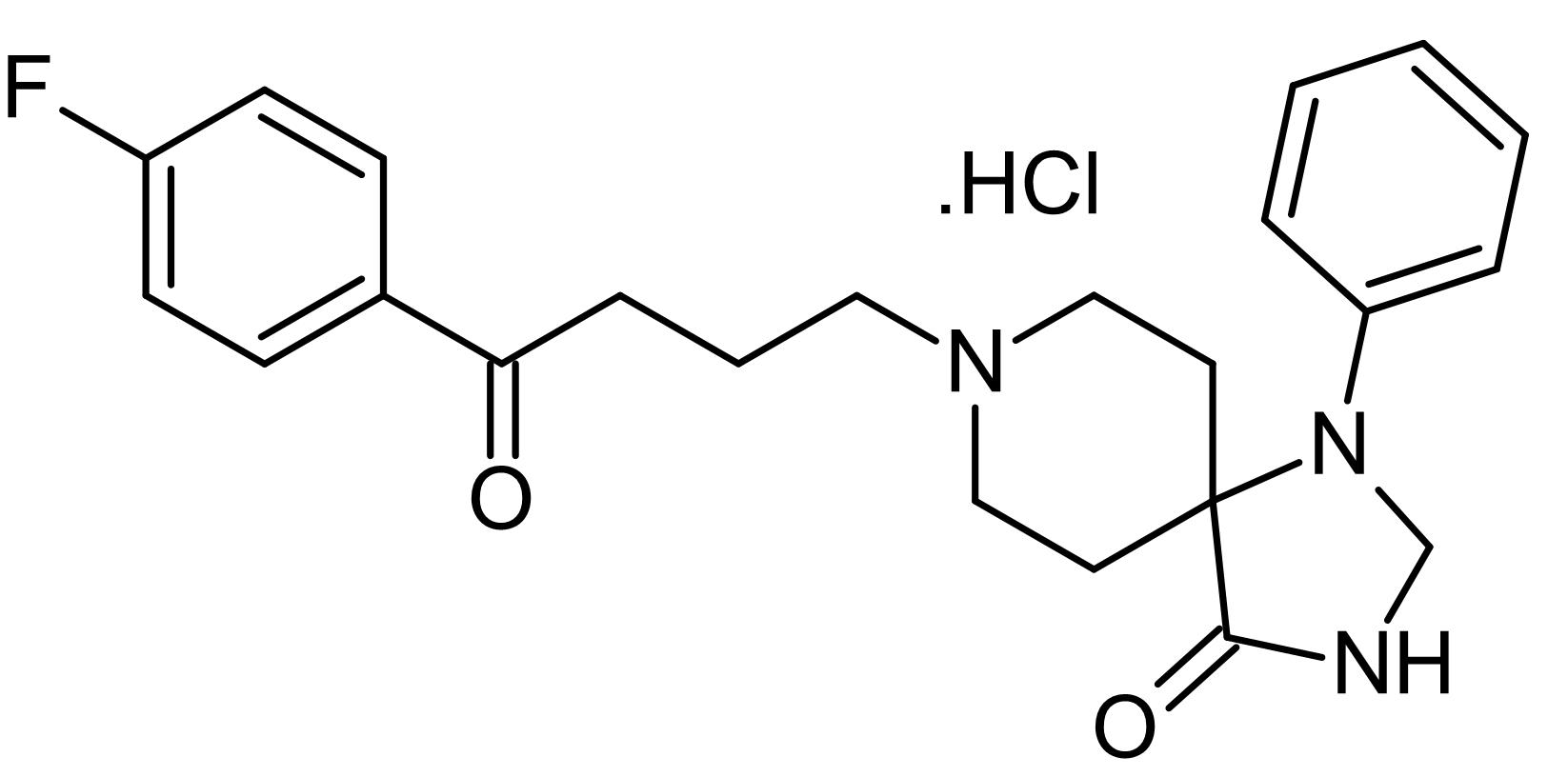 Chemical Structure - Spiperone hydrochloride, 5-HT and D2-like receptor antagonist (AB120549), expandable thumbnail