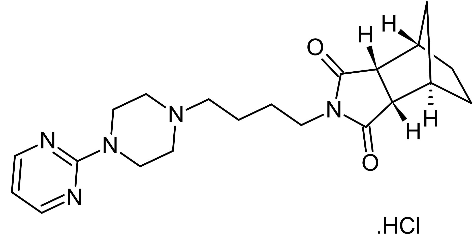 Chemical Structure - Tandospirone hydrochloride (Metanopirone), 5-HT1A partial agonist (AB146136)